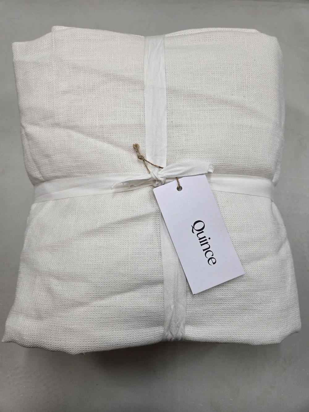 NWT QUINCE Set Of 2 48x108 Heavyweight European Linen Curtains White 9956